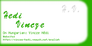 hedi vincze business card